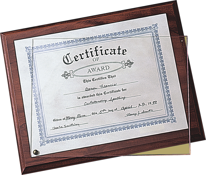 Do-It-Yourself Certificate Mount Plaque Kit