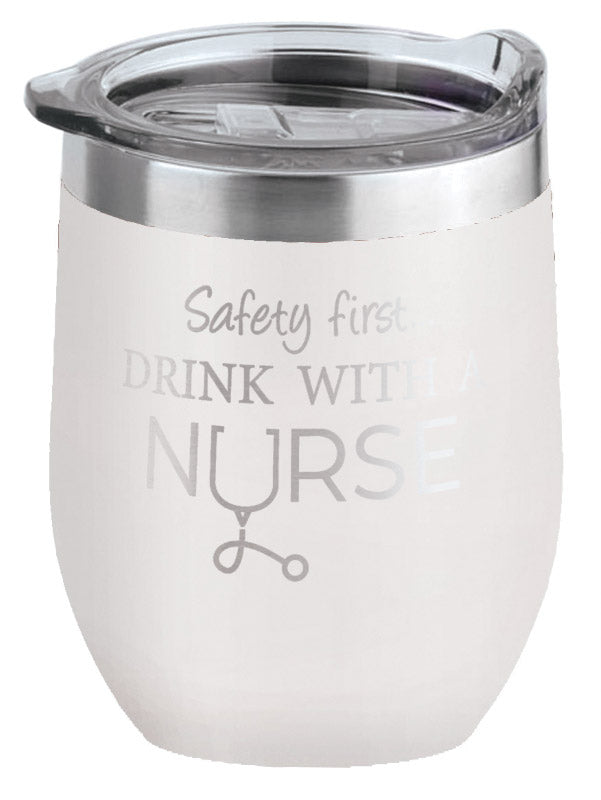 white 16 oz. Insulated Wine Tumbler